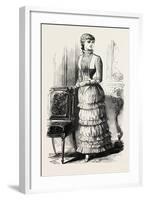 Dinner Dress for Girl of Fifteen, Fashion, 1882-null-Framed Giclee Print