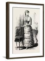 Dinner Dress for Girl of Fifteen, Fashion, 1882-null-Framed Giclee Print