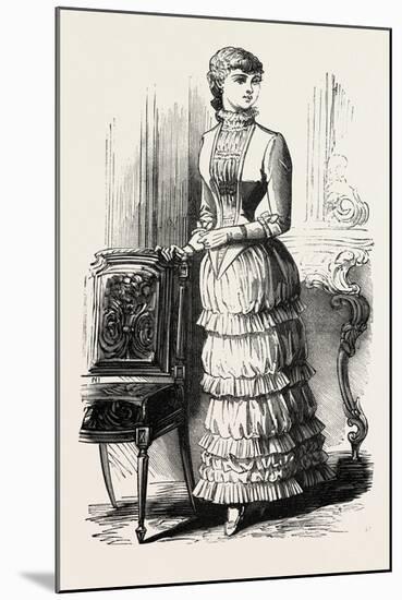 Dinner Dress for Girl of Fifteen, Fashion, 1882-null-Mounted Giclee Print