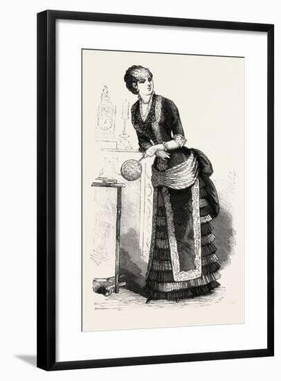 Dinner Dress Front, Fashion, 1882-null-Framed Giclee Print