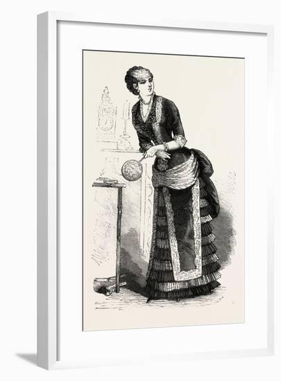 Dinner Dress Front, Fashion, 1882-null-Framed Giclee Print
