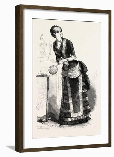 Dinner Dress Front, Fashion, 1882-null-Framed Giclee Print