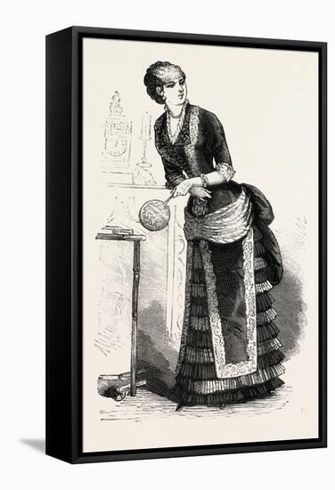 Dinner Dress Front, Fashion, 1882-null-Framed Stretched Canvas