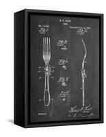 Dinner Fork Patent-null-Framed Stretched Canvas