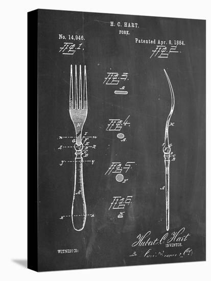 Dinner Fork Patent-null-Stretched Canvas