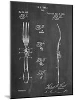 Dinner Fork Patent-null-Mounted Art Print