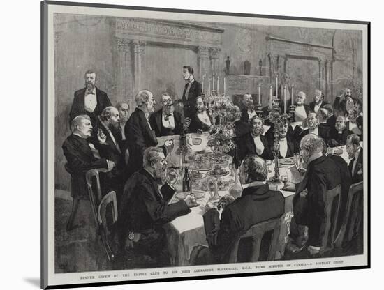 Dinner Given by the Empire Club to Sir John Alexander Macdonald-null-Mounted Giclee Print