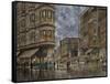 Dinner Hour, San Francisco, Ellis & Market St.-Stanton Manolakas-Framed Stretched Canvas