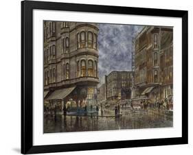 Dinner Hour, San Francisco, Ellis & Market St.-Stanton Manolakas-Framed Giclee Print