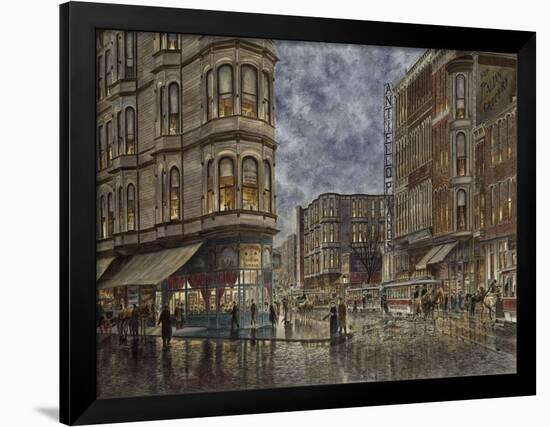 Dinner Hour, San Francisco, Ellis & Market St.-Stanton Manolakas-Framed Giclee Print