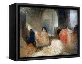 Dinner in a Great Room with Figures in Costume, C1830-1835-J. M. W. Turner-Framed Stretched Canvas