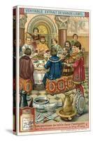 Dinner in Central and Southern Europe, 10th-13th Century-null-Stretched Canvas