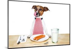 Dinner Meal at Table Dog-Javier Brosch-Mounted Photographic Print