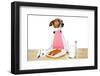 Dinner Meal at Table Dog-Javier Brosch-Framed Photographic Print