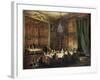 Dinner of the Prince of Conti (1717-76) in the Temple, 1766-Michel Barthélémy Ollivier-Framed Giclee Print