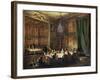 Dinner of the Prince of Conti (1717-76) in the Temple, 1766-Michel Barthélémy Ollivier-Framed Giclee Print