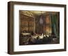 Dinner of the Prince of Conti (1717-76) in the Temple, 1766-Michel Barthélémy Ollivier-Framed Giclee Print