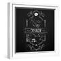 Dinner on the Restaurant Menu Chalkboard-incomible-Framed Art Print