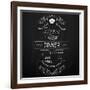 Dinner on the Restaurant Menu Chalkboard-incomible-Framed Art Print