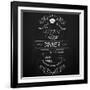 Dinner on the Restaurant Menu Chalkboard-incomible-Framed Art Print