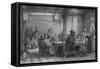 'Dinner Party at a Mandarin's House', 1843-G Paterson-Framed Stretched Canvas