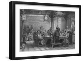 'Dinner Party at a Mandarin's House', 1843-G Paterson-Framed Giclee Print