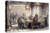 Dinner Party at a Mandarin's House-Thomas Allom-Stretched Canvas