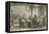 Dinner Party at a Mandarin's House-Thomas Allom-Framed Stretched Canvas