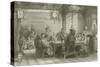 Dinner Party at a Mandarin's House-Thomas Allom-Stretched Canvas