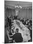 Dinner Party Hosted by Egyptian Prince Abdel Moneim at Palace Hotel in Fashionable Winter Resort-Alfred Eisenstaedt-Mounted Photographic Print