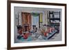 Dinner Party, Victorian Home, 2004, (Watercolor)-Anthony Butera-Framed Giclee Print