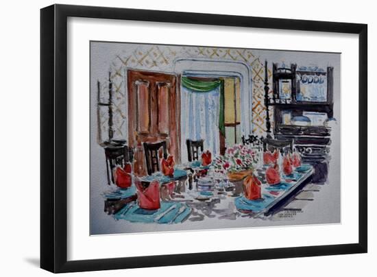 Dinner Party, Victorian Home, 2004, (Watercolor)-Anthony Butera-Framed Giclee Print