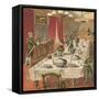 Dinner Party-English School-Framed Stretched Canvas