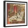 Dinner Party-English School-Framed Giclee Print