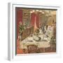 Dinner Party-English School-Framed Giclee Print