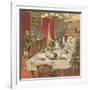 Dinner Party-English School-Framed Giclee Print