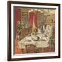 Dinner Party-English School-Framed Giclee Print