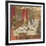 Dinner Party-English School-Framed Giclee Print