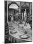Dinner Setting For Royalty is Exact Duplicate of Table That Was Made the Year Prior-Eliot Elisofon-Mounted Photographic Print