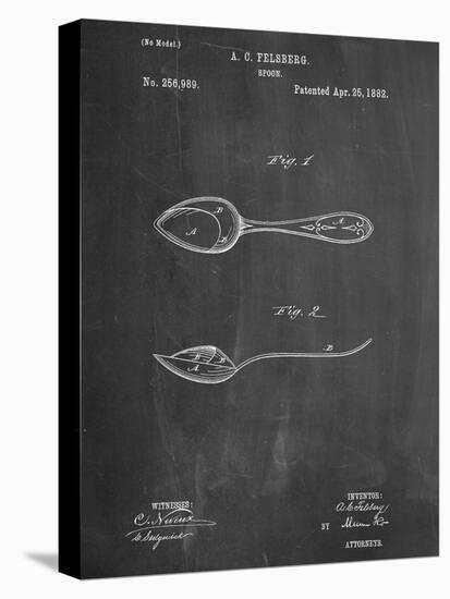 Dinner Spoon Patent-null-Stretched Canvas