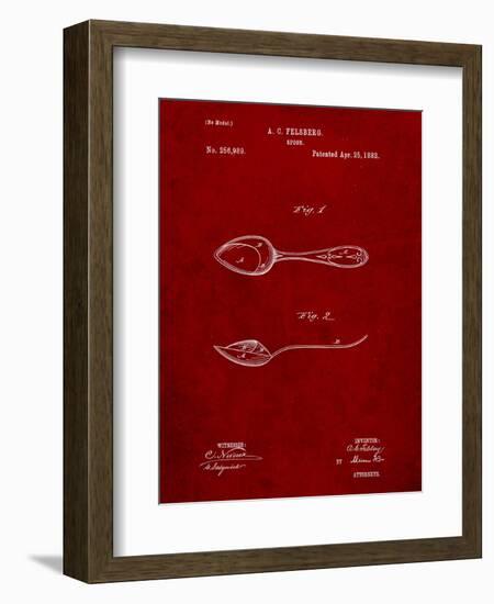 Dinner Spoon Patent-Cole Borders-Framed Art Print