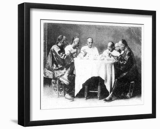 Dinner Time, Hong Kong, China, C1900s-Mee Cheung-Framed Giclee Print