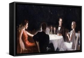 Dinner unter Sternen (Dinner Under the Stars)-McClelland Barclay-Framed Stretched Canvas