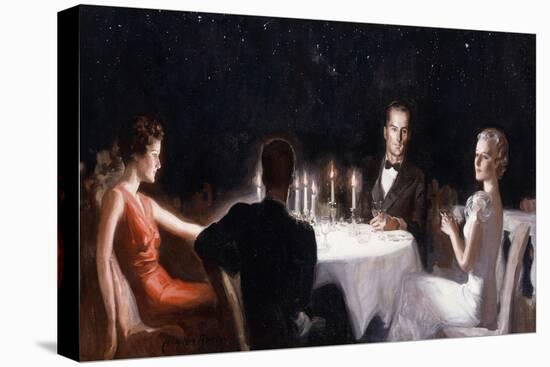 Dinner unter Sternen (Dinner Under the Stars)-McClelland Barclay-Stretched Canvas