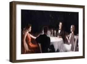 Dinner unter Sternen (Dinner Under the Stars)-McClelland Barclay-Framed Giclee Print