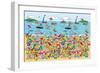 Dino Beach-The Paper Stone-Framed Giclee Print