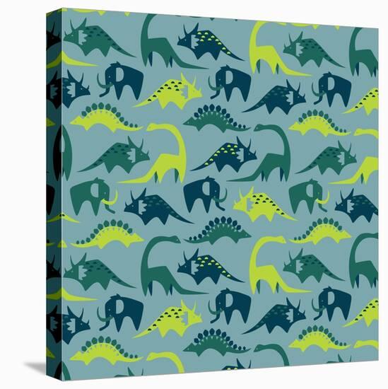 Dino Dino-null-Stretched Canvas