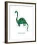Dino Friends - Brontosaurus-Archie Stone-Framed Giclee Print