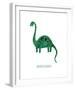 Dino Friends - Brontosaurus-Archie Stone-Framed Giclee Print