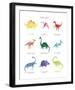 Dino Friends - Chart-Archie Stone-Framed Giclee Print